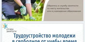 Трудоустройство молодёжи в свободное от учёбы время